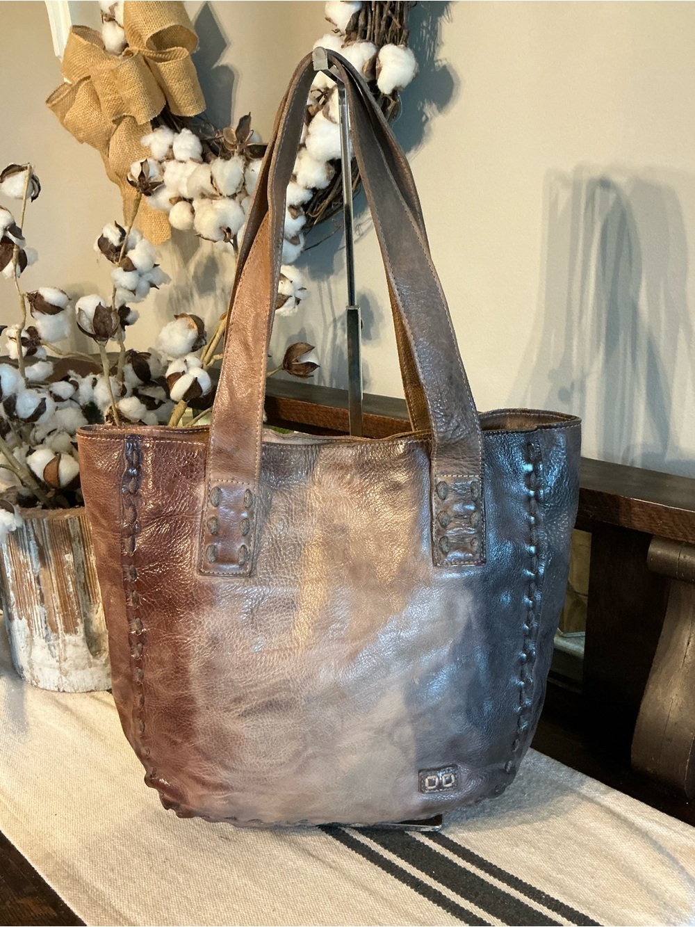 NWOT Bed Stu Leather Stevie Tote Shoulder Bag Starry Night Retail $265 - Picture 4 of 13
